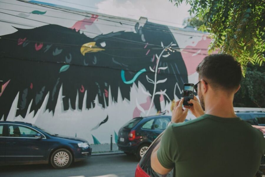 Bucharest Alternative Walking Tour - Inside the University of Architecture: tour-funded murals in a rare visit
