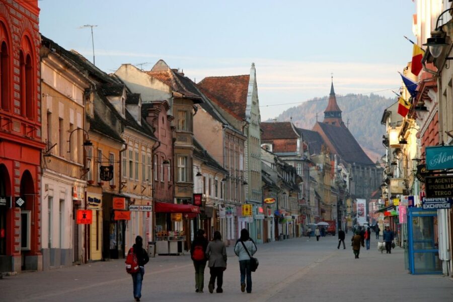 Bucharest: Dracula's Castle, Peles Castle, & Brasov Old Town - Brasov Old Town: medieval walls, tower views, and street-level Romania