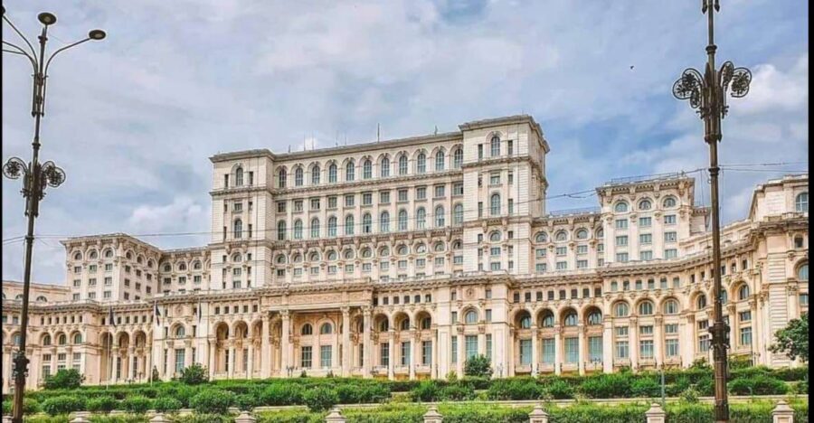 Bucharest Panoramic City Tour & Street Food - 2) Parliament Palace and the Heavyweights: Army House and CEC Palace