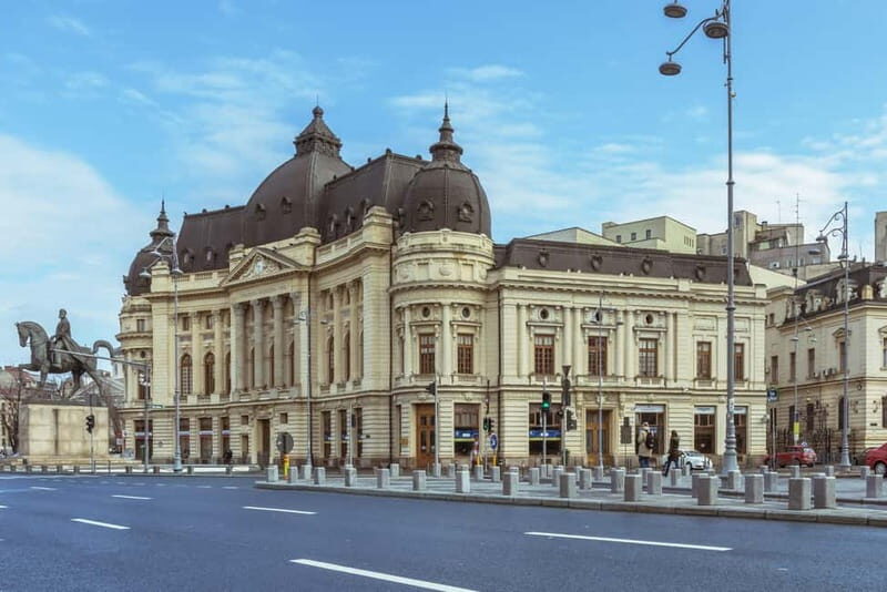 Bucharest: Tour of Old Town, Calea Victoriei & Communism - Manuc’s Inn and the finish near Unirii Square fountains