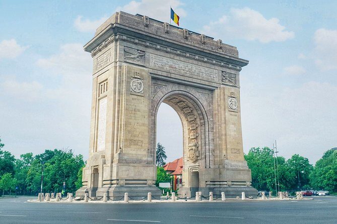Bucharest's Most Popular - Panoramic Express PrivateTour - Palace of Parliament Exterior: You See the Front Side and Hear the Construction Story