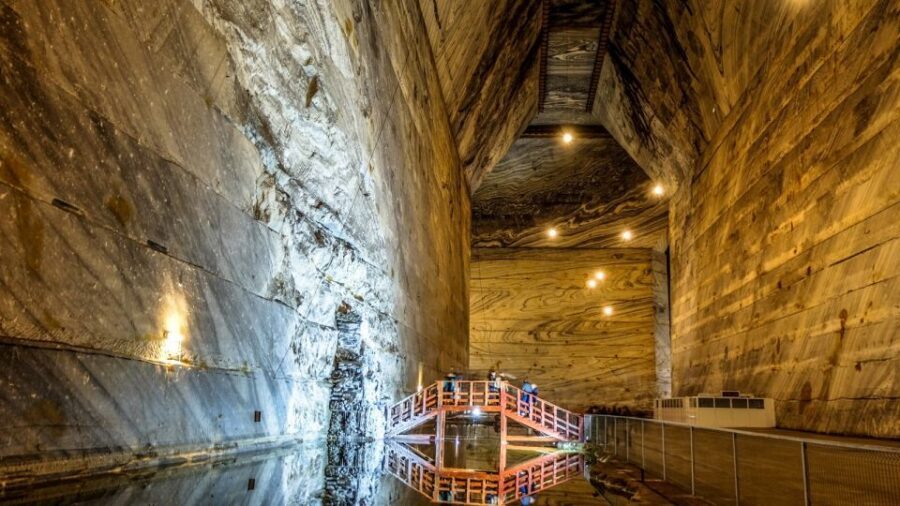 Day Trip to Slanic Salt Mine - The mud volcano plateau: small eruptions, strange terrain