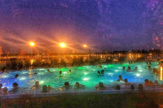 Relax and Fun at Thermal Spa Bucharest (Admission Ticket) - Palm: tropical plant-filled pools and a sun-and-sand style setup